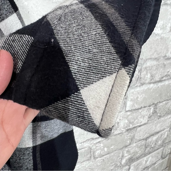 Orvis Women's Large Flannel Plaid Shacket Jacket Snap Button Up Fleece Lining - Picture 12 of 12